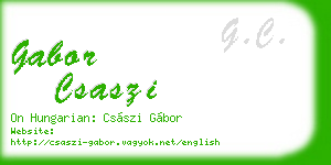 gabor csaszi business card