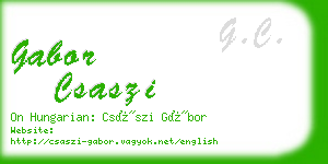 gabor csaszi business card